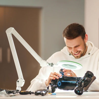 Lumeno #Lambada M - Workbench Magnifier Lamp Ø127mm - 70 LEDs+